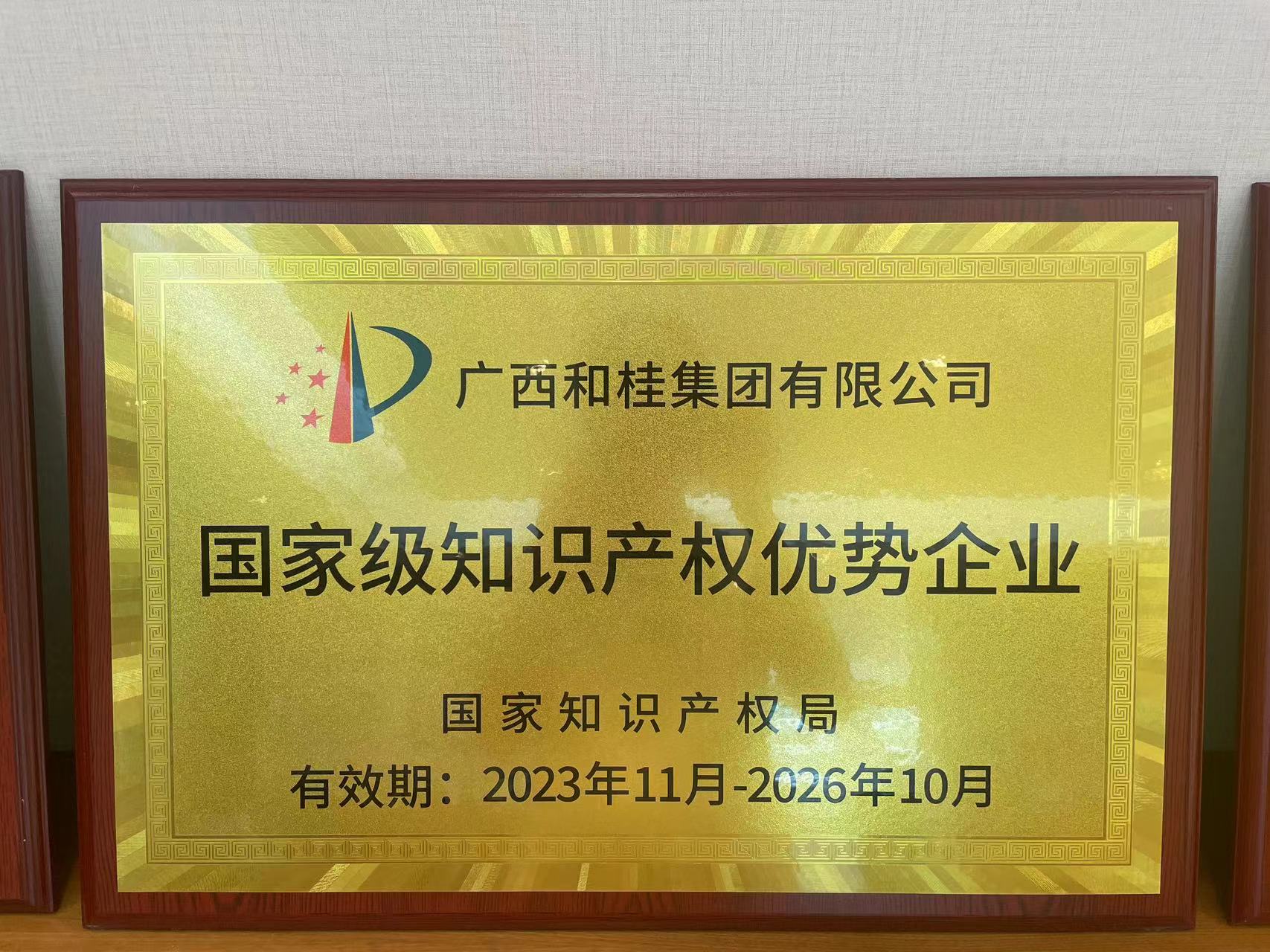 榮獲“國家級知識產(chǎn)權(quán)優(yōu)勢企業(yè)”稱號